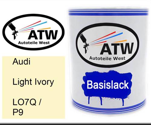 Audi, Light Ivory, LO7Q / P9: 1L Lackdose, von ATW Autoteile West.